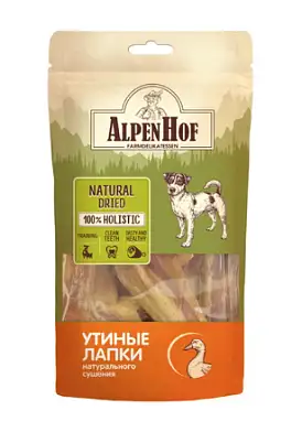AlpenHof лакомство для собак средних и крупных пород Утиные лапки