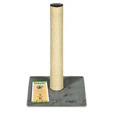 Homecat когтеточка-столбик для кошек, серая, джут и ковролин